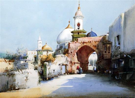 § Noel Henry Leaver (1889-1951) An archway in Morocco, 10 x 14in.